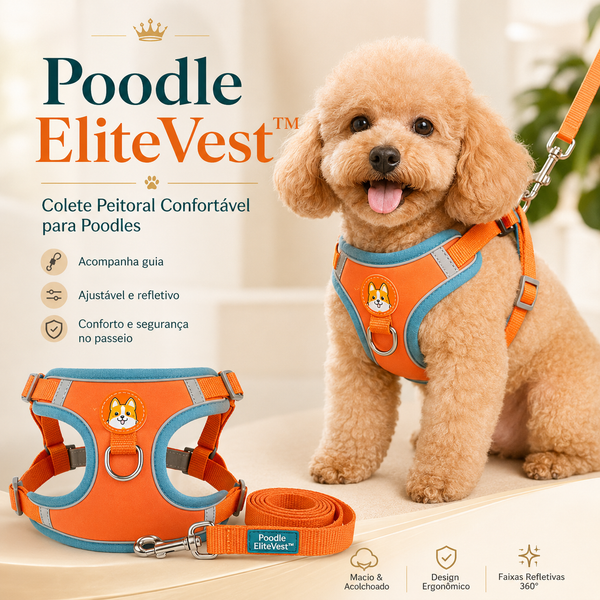 Poodle EliteVest™ | Colete Premium de Passeio para Poodles